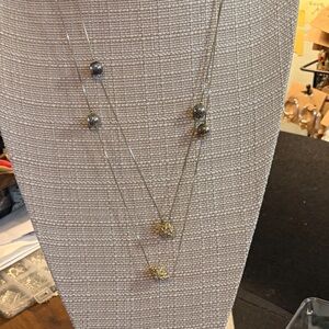 Alfani Silver and Gold Double Strand Necklace